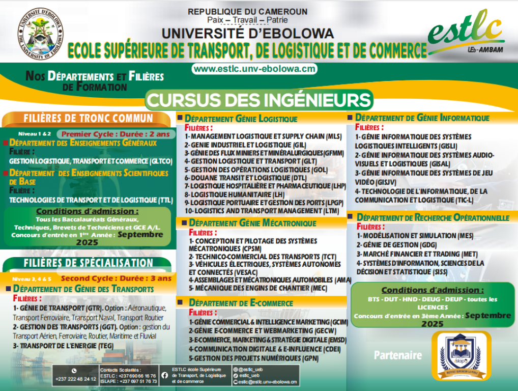  Découvrez l'offre de formation de l'ESTLC 